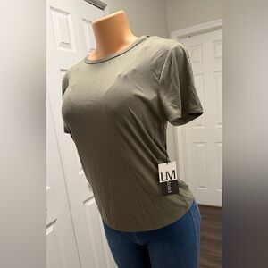 NWT LOVE MOOD Olive Green Crew Neck Tee SIZE L